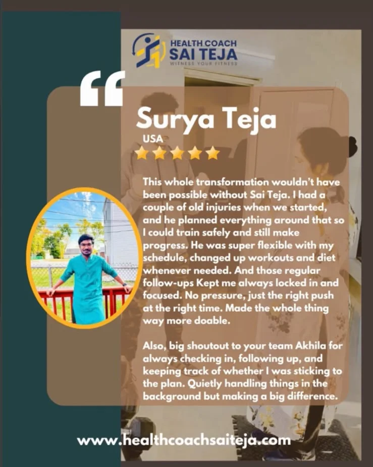 5-star client review from Surya Teja