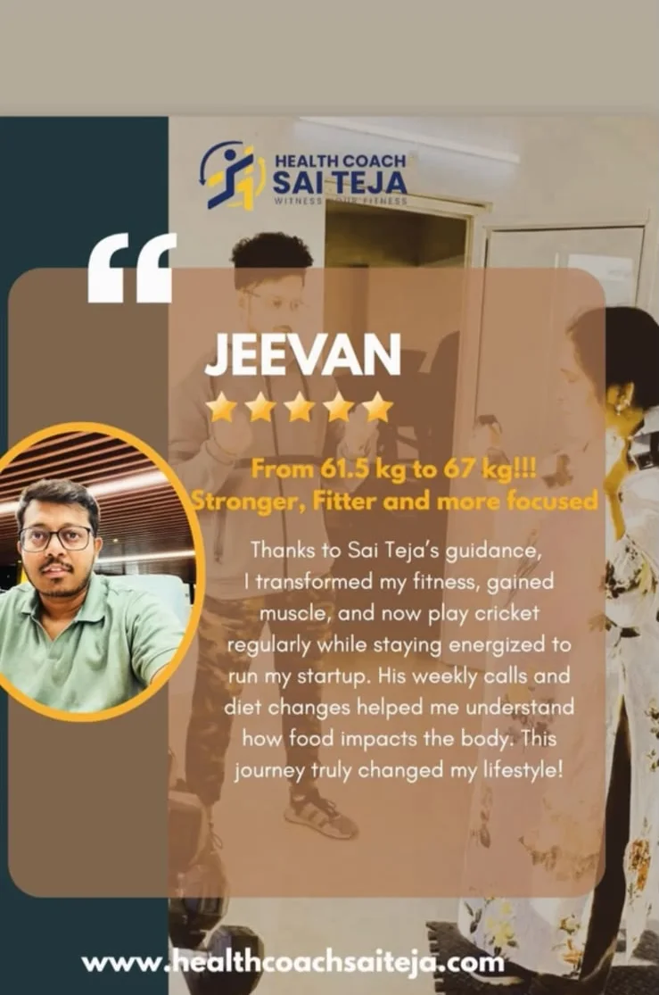 5-star client review from Jeevan