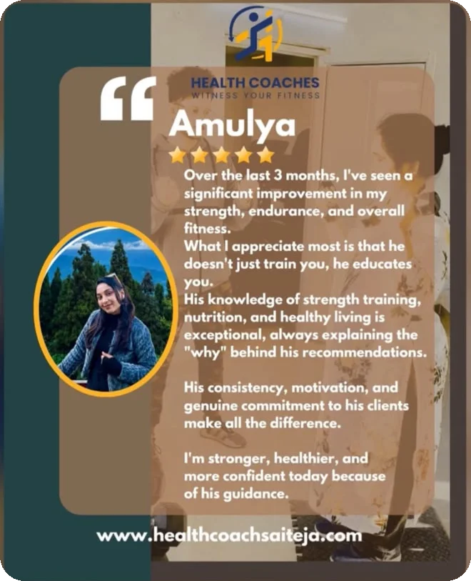 5-star client review from Amulya